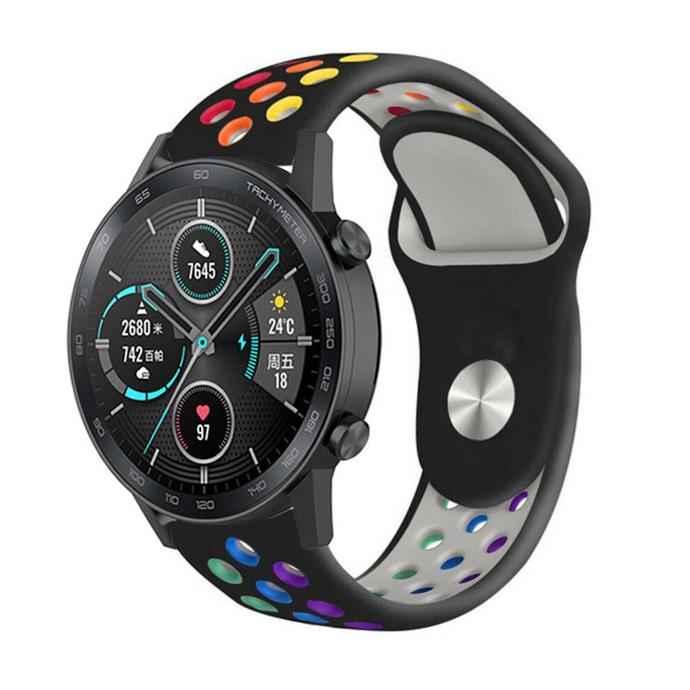Strap-it® Strap-it Honor Magic Watch 2 Sportarmband (Buntes Schwarz)