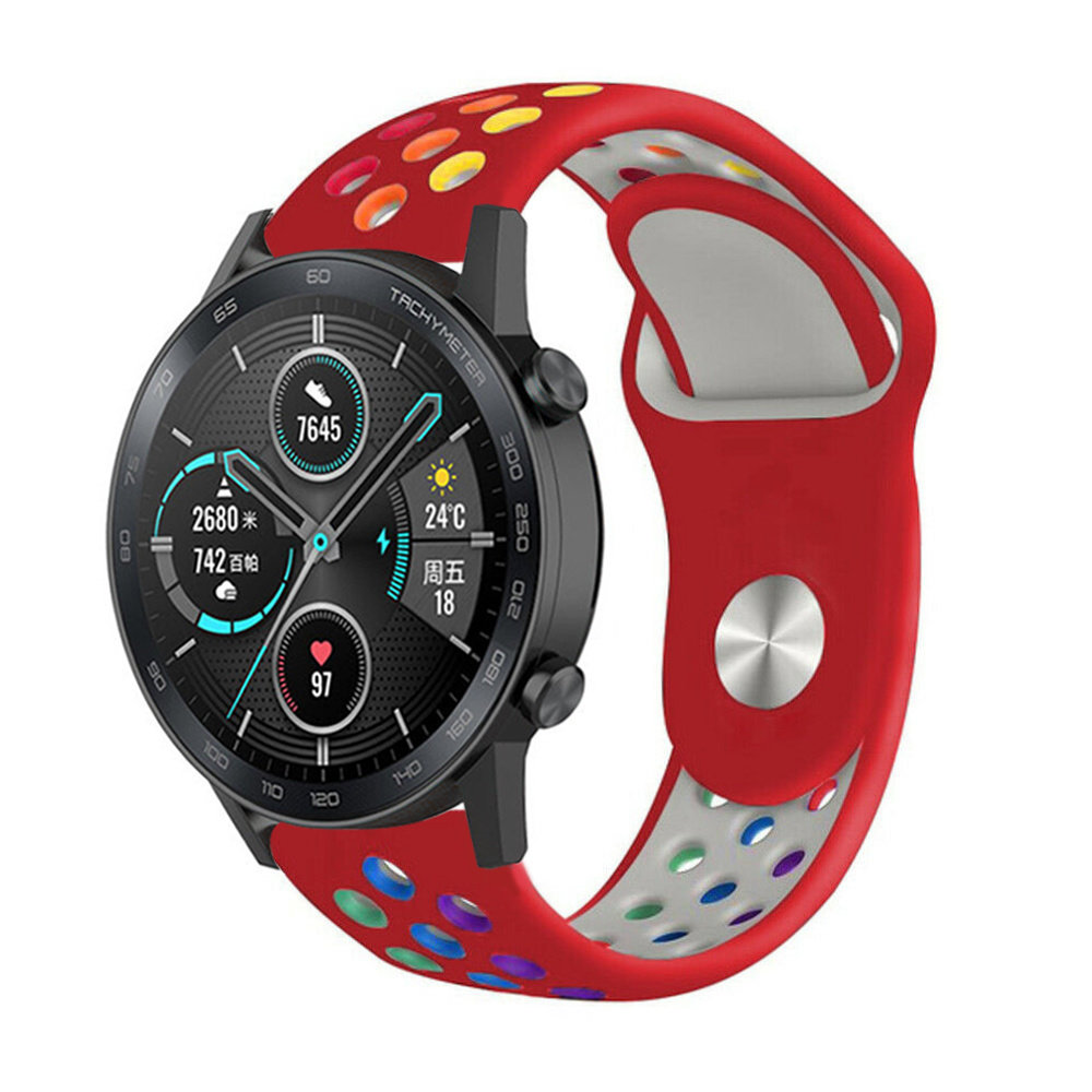 Strap-it® Strap-it Honor Magic Watch 2 Sportarmband (Buntes Rot)