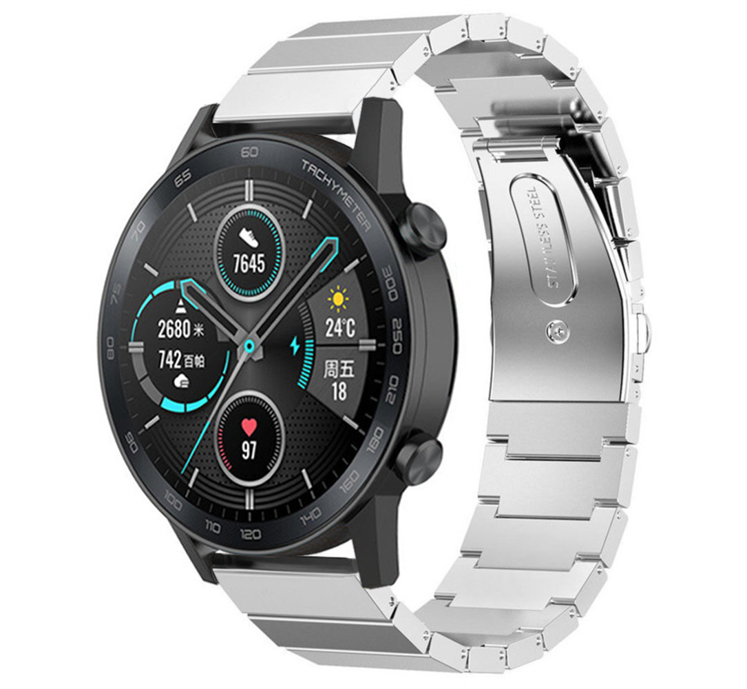 Strap-it® Strap-it Honor Magic Watch 2 Metallarmband (Silber)