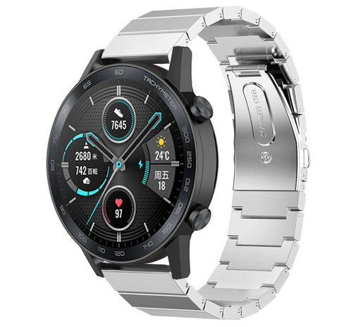 Strap-it® Strap-it Honor Magic Watch 2 Metallarmband (Silber)