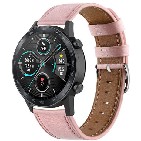 Strap-it® Strap-it Honor Magic Watch 2 Armband Leder (Rosa) Strap-it® Strap-it Honor Magic Watch 2 Armband Leder (Rosa)