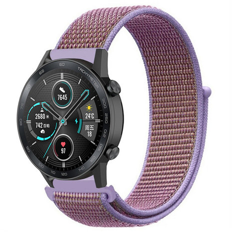 Strap-it® Strap-it Honor Magic Watch 2 Nylonarmband (Flieder)