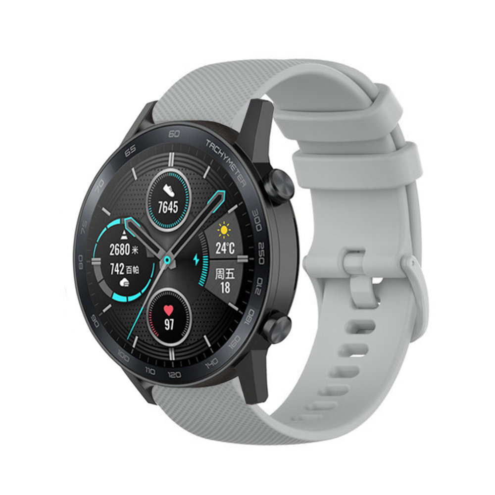 Strap-it® Strap-it Honor Magic Watch 2 Luxus-Silikonarmband (Grau)