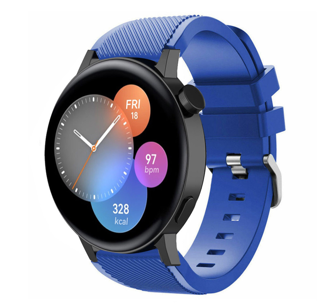 Strap-it® Strap-it Huawei Watch GT 3 42mm Silikonarmband (Blau)