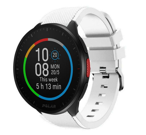 Strap-it® Strap-it Polar Pacer Silikonarmband (Weiß)