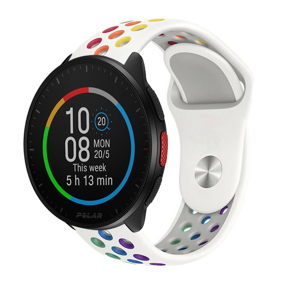 Strap-it® Strap-it Polar Pacer Sportarmband (Weiß/Bunt)