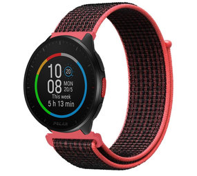 Strap-it® Polar Pacer Nylonarmband (Schwarz/Rot) Strap-it® Polar Pacer Nylonarmband (Schwarz/Rot)