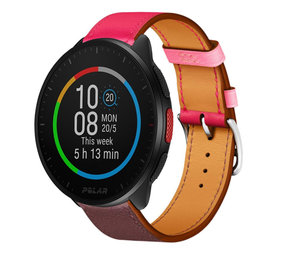 Strap-it® Polar Pacer Lederarmband (Pink/Rotbraun)