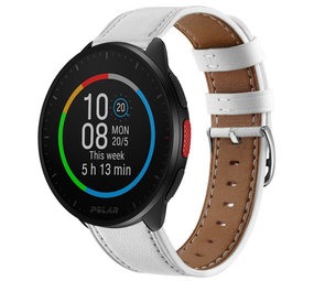 Strap-it® Polar Pacer Armband Leder (Weiß)