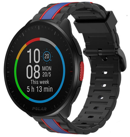 Strap-it® Strap-it Polar Pacer Special Edition Armband (Schwarz/Blau)