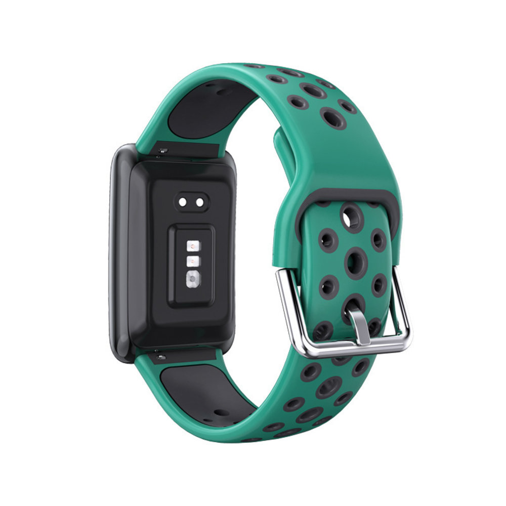 Strap-it® Strap-it Oppo Watch Free Sportarmband (Grün/Schwarz) Strap-it® Strap-it Oppo Watch Free Sportarmband (Grün/Schwarz)