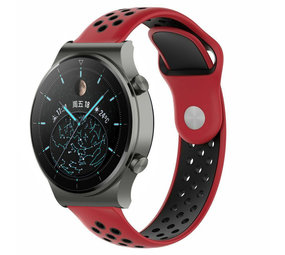 Strap-it® Huawei Watch GT 2 Pro Sportarmband (Rot/Schwarz) Strap-it® Huawei Watch GT 2 Pro Sportarmband (Rot/Schwarz)
