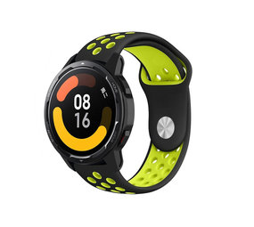 Strap-it® Xiaomi Watch S1 Sportarmband (Schwarz/Gelb) Strap-it® Xiaomi Watch S1 Sportarmband (Schwarz/Gelb)