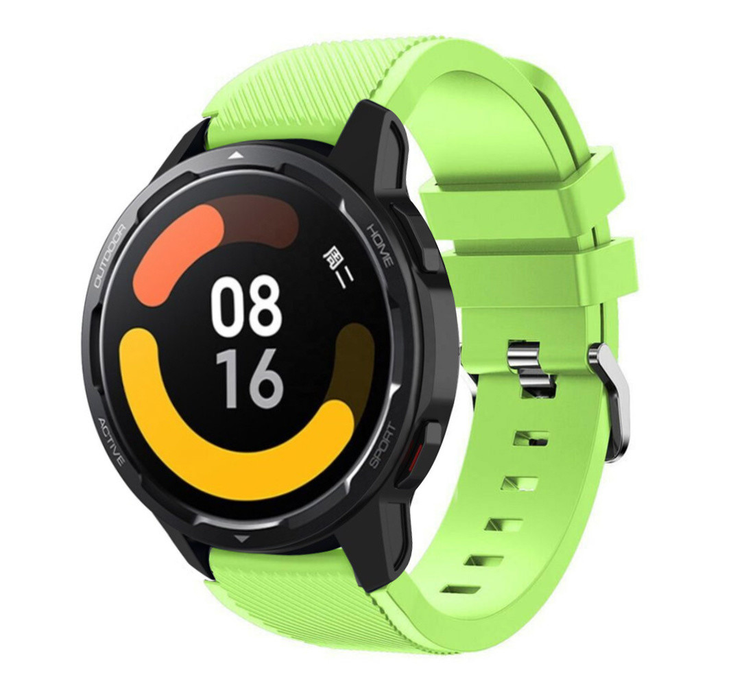 Strap-it® Strap-it Xiaomi Watch S1 Silikonarmband (Hellgrün)