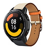 Strap-it® Strap-it Xiaomi Watch S1 Lederarmband (Weiß/Dunkelblau) Strap-it® Strap-it Xiaomi Watch S1 Lederarmband (Weiß/Dunkelblau)