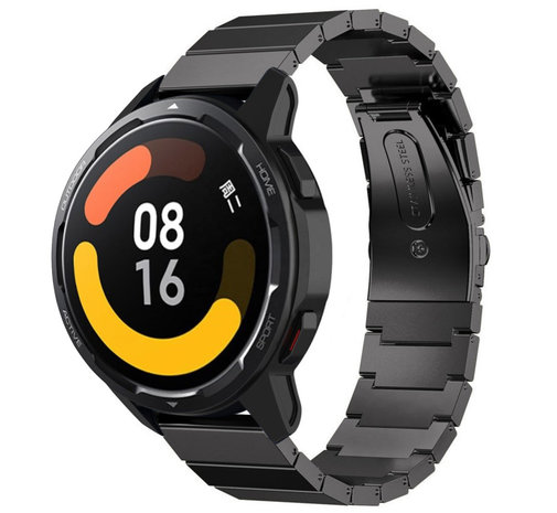 Strap-it® Strap-it Xiaomi Watch S1 Metallarmband (Schwarz)