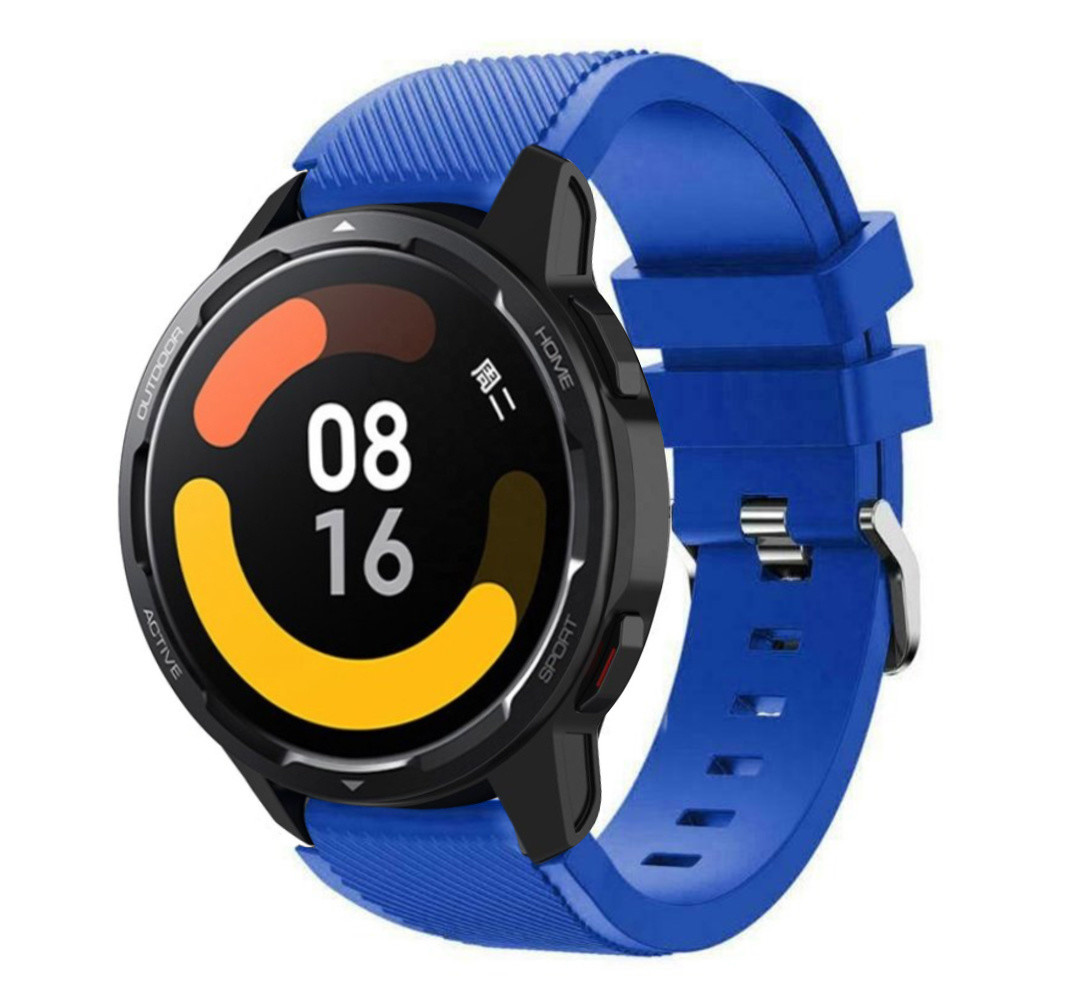 Strap-it® Strap-it Xiaomi Watch S1 Silikonarmband (Blau)