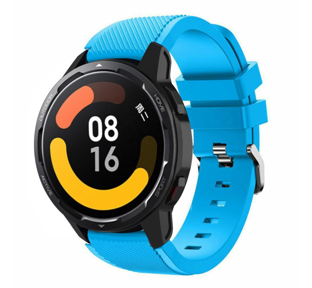 Strap-it® Strap-it Xiaomi Watch S1 Silikonarmband (Hellblau)
