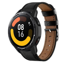 Strap-it® Xiaomi Watch S1 Armband Leder (Eng Schwarz)