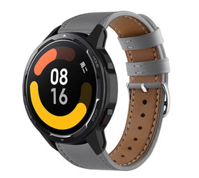 Strap-it® Xiaomi Watch S1 Armband Leder (Grau)