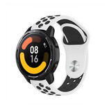 Strap-it® Xiaomi Watch S1 Sportarmband (Weiß/Schwarz) Strap-it® Xiaomi Watch S1 Sportarmband (Weiß/Schwarz)
