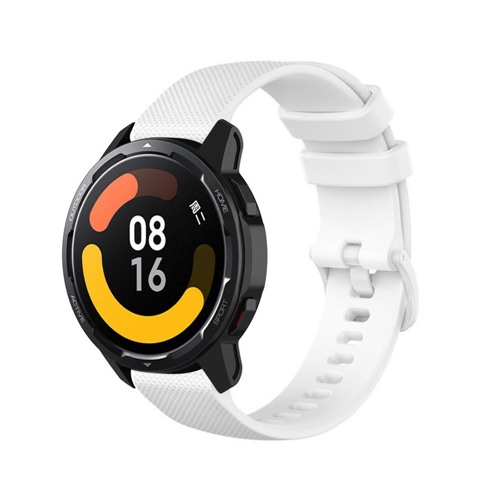 Strap-it® Strap-it Xiaomi Watch S1 Luxus-Silikonarmband (Weiß)