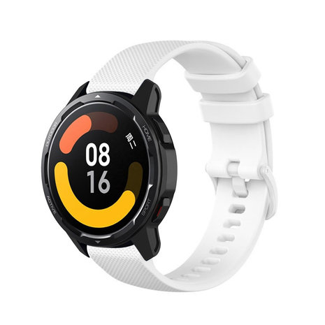 Strap-it® Strap-it Xiaomi Watch S1 Luxus-Silikonarmband (Weiß)