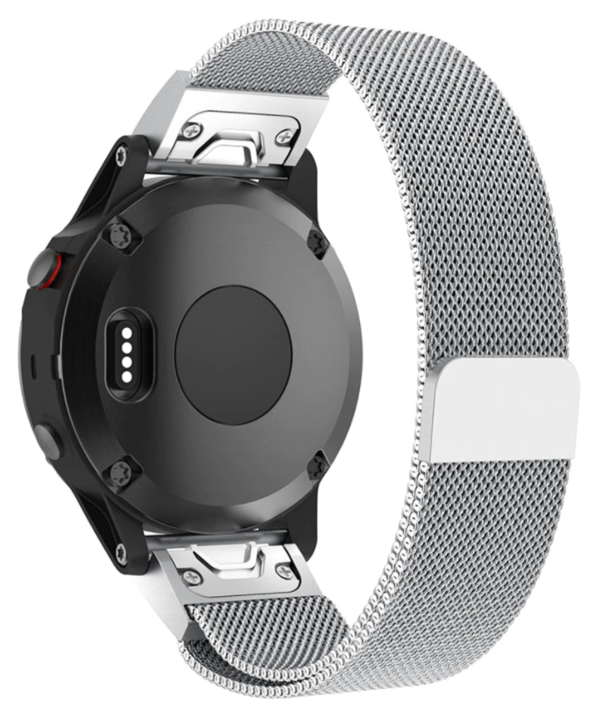 Strap-it® Strap-it Garmin Epix Gen 2 Milanese-Armband (Silber) Strap-it® Strap-it Garmin Epix Gen 2 Milanese-Armband (Silber)