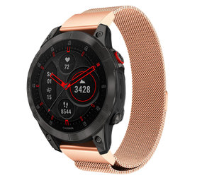 Strap-it® Garmin Epix Gen 2 Milanese-Armband (Roségold) Strap-it® Garmin Epix Gen 2 Milanese-Armband (Roségold)