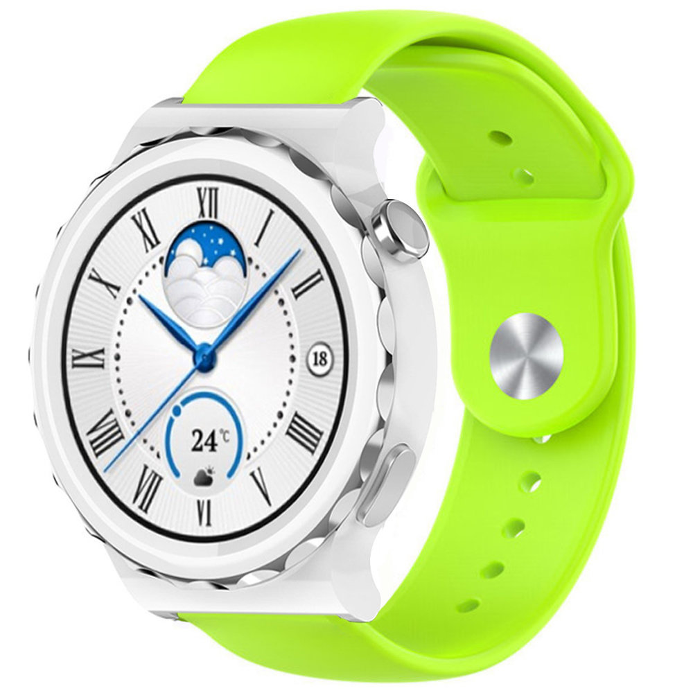Strap-it® Strap-it Huawei Watch GT 3 Pro 43mm Sportarmband (Hellgrün)