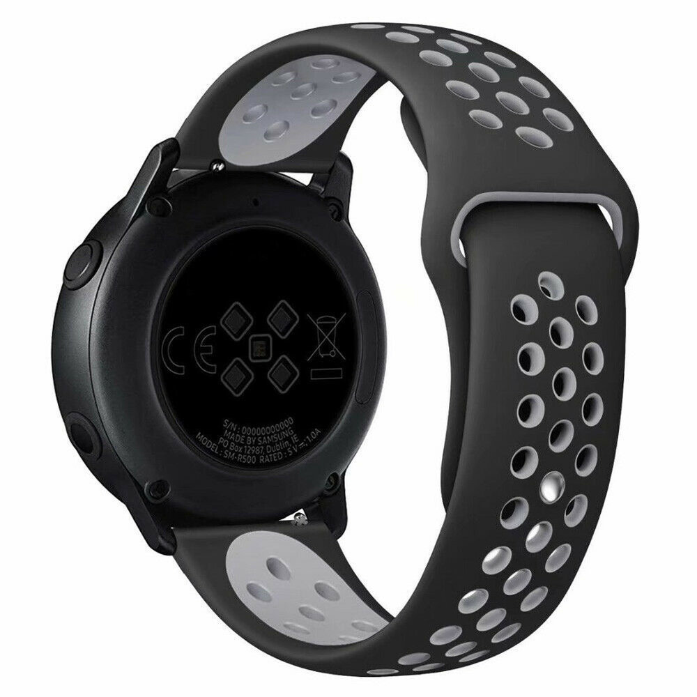 Strap-it® Strap-it Huawei Watch GT 3 Pro 43mm Sportarmband (Schwarz/Grau)