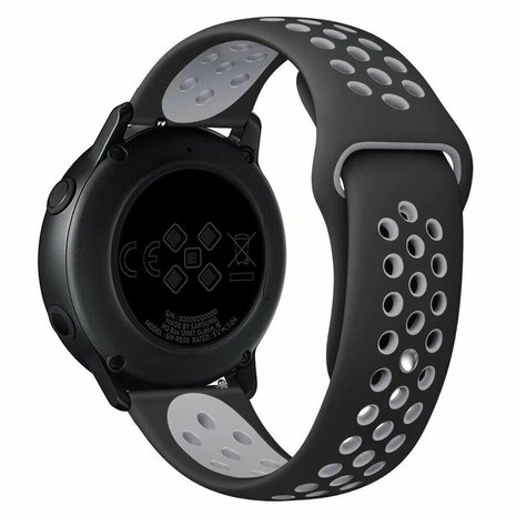 Strap-it® Strap-it Huawei Watch GT 3 Pro 43mm Sportarmband (Schwarz/Grau)