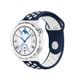 Strap-it® Huawei Watch GT 3 Pro 43mm Sportarmband (Blau/Weiß) Strap-it® Huawei Watch GT 3 Pro 43mm Sportarmband (Blau/Weiß)