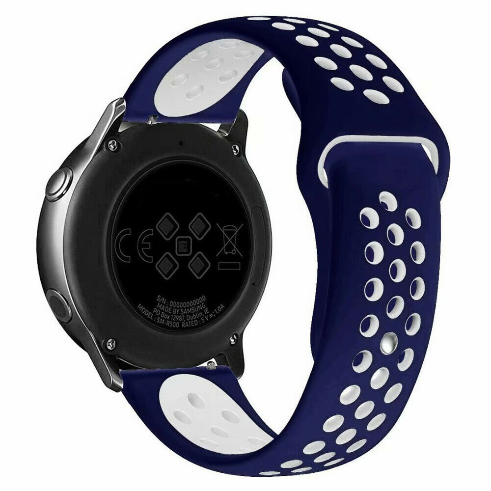 Strap-it® Strap-it Huawei Watch GT 3 Pro 43mm Sportarmband (Blau/Weiß)
