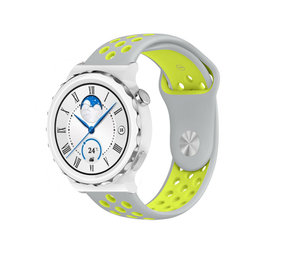 Strap-it® Huawei Watch GT 3 Pro 43mm Sportarmband (Grau/Gelb) Strap-it® Huawei Watch GT 3 Pro 43mm Sportarmband (Grau/Gelb)