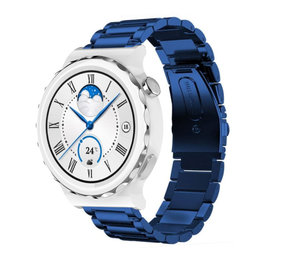 Strap-it® Huawei Watch GT 3 Pro 43mm Stahlarmband (Blau) Strap-it® Huawei Watch GT 3 Pro 43mm Stahlarmband (Blau)
