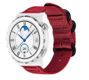 Strap-it® Huawei Watch GT 3 Pro 43mm Nylon-Schnallenarmband (Rot) Strap-it® Huawei Watch GT 3 Pro 43mm Nylon-Schnallenarmband (Rot)