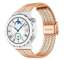 Strap-it® Huawei Watch GT 3 Pro 43mm Luxus-Stahlarmband (Roségold) Strap-it® Huawei Watch GT 3 Pro 43mm Luxus-Stahlarmband (Roségold)