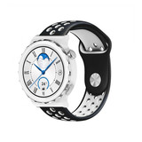 Strap-it® Huawei Watch GT 3 Pro 43mm Sportarmband (Schwarz/Weiß) Strap-it® Huawei Watch GT 3 Pro 43mm Sportarmband (Schwarz/Weiß)