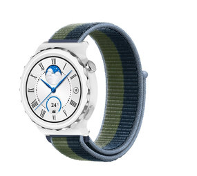 Strap-it® Huawei Watch GT 3 Pro 43mm Nylonarmband (Moosgrün) Strap-it® Huawei Watch GT 3 Pro 43mm Nylonarmband (Moosgrün)