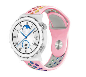 Strap-it® Huawei Watch GT 3 Pro 43mm Sportarmband (Rosa/Bunt) Strap-it® Huawei Watch GT 3 Pro 43mm Sportarmband (Rosa/Bunt)