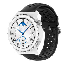 Strap-it® Huawei Watch GT 3 Pro 43mm Silikonarmband mit Löchern (Schwarz) Strap-it® Huawei Watch GT 3 Pro 43mm Silikonarmband mit Löchern (Schwarz)