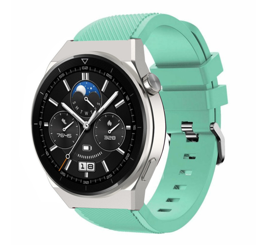 Strap-it® Strap-it Huawei Watch GT 3 Pro 46mm Silikonarmband (Aqua)