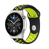 Strap-it® Strap-it Huawei Watch GT 3 Pro 46mm Sportarmband (Schwarz/Gelb) Strap-it® Strap-it Huawei Watch GT 3 Pro 46mm Sportarmband (Schwarz/Gelb)