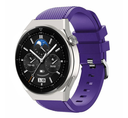 Strap-it® Strap-it Huawei Watch GT 3 Pro 46mm Silikonarmband (Violett)