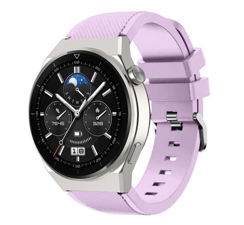 Strap-it® Strap-it Huawei Watch GT 3 Pro 46mm Silikonarmband (Lila)