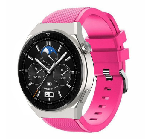 Strap-it® Strap-it Huawei Watch GT 3 Pro 46mm Silikonarmband (Pink)