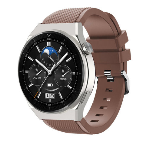 Strap-it® Strap-it Huawei Watch GT 3 Pro 46mm Silikonarmband (Kaffeebraun) Strap-it® Strap-it Huawei Watch GT 3 Pro 46mm Silikonarmband (Kaffeebraun)