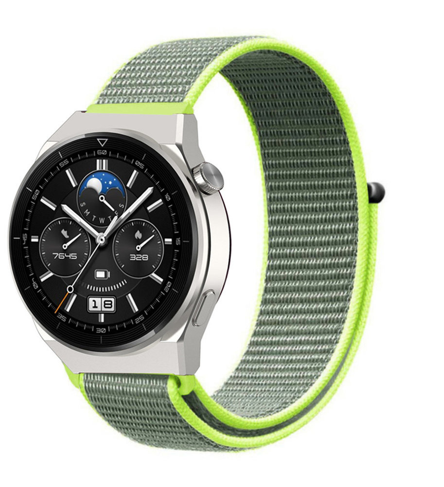 Strap-it® Strap-it Huawei Watch GT 3 Pro 46mm Nylonarmband (Fluoreszierend) Strap-it® Strap-it Huawei Watch GT 3 Pro 46mm Nylonarmband (Fluoreszierend)