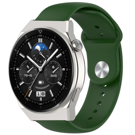 Strap-it® Strap-it Huawei Watch GT 3 Pro 46mm Sportarmband (Armeegrün)